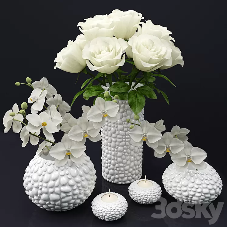 Vase with flowers 3D Model