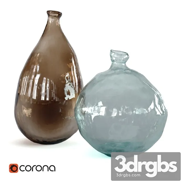 Vase Zara home glass vases 3D Model Download