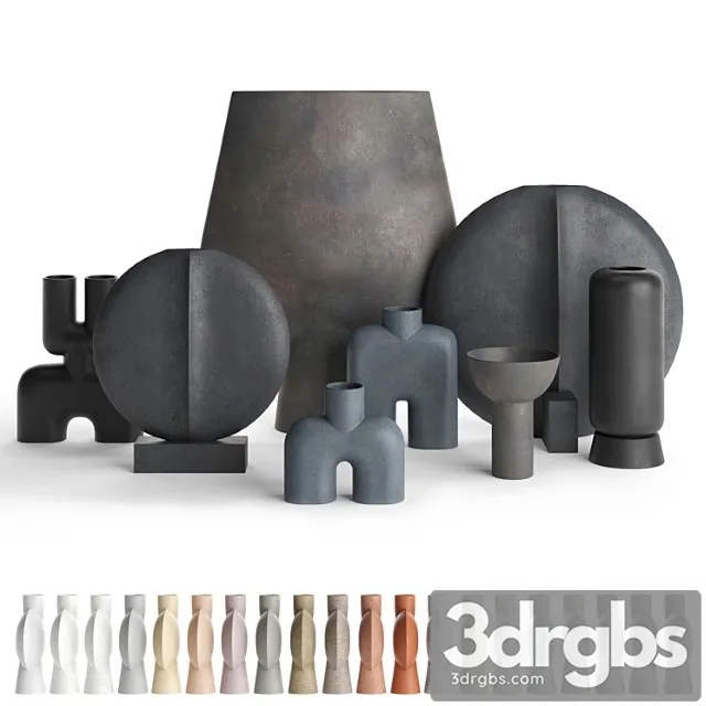 Vases 101 Copenhagen Set 02 3D Model Download