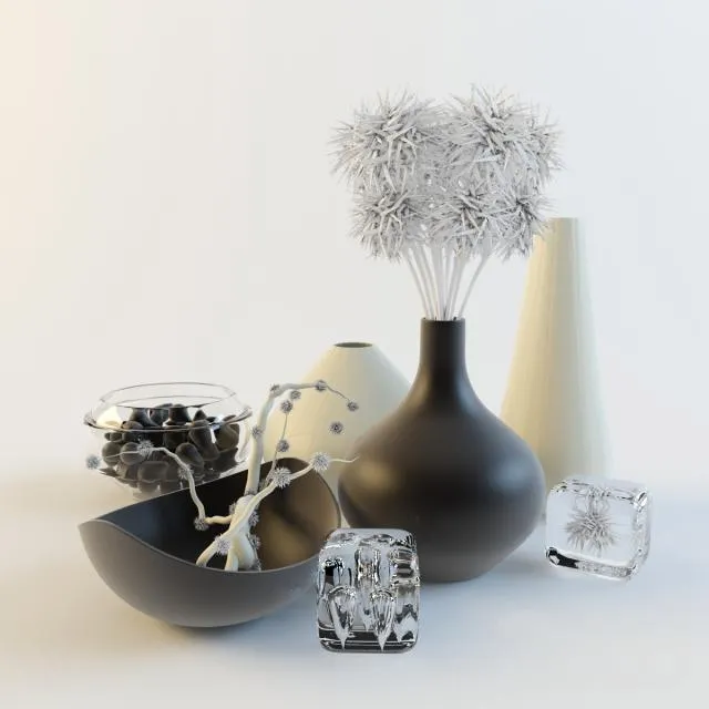 Vases and decor 3D Model