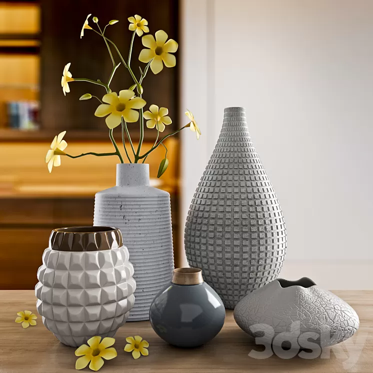 Vases and flower pots 3D Model