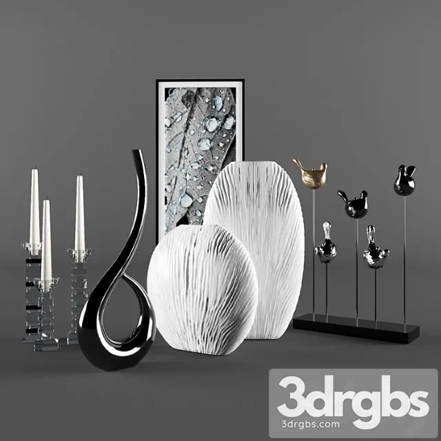 Vases Decor Set 2 3D Model Download