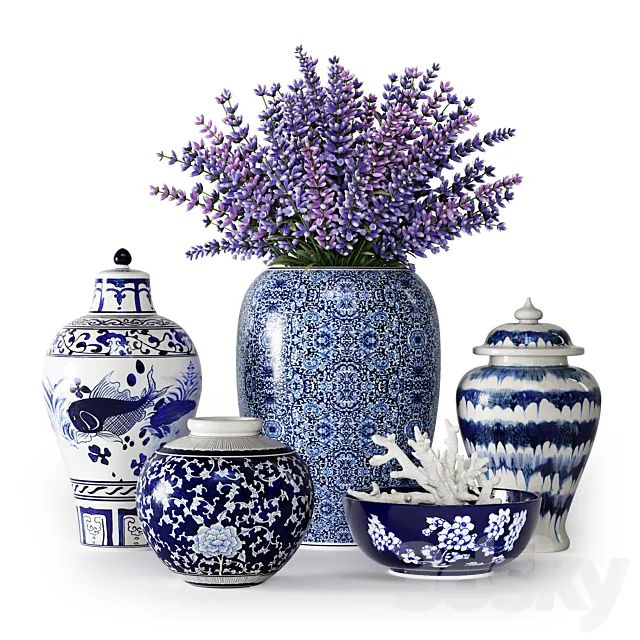 Vases Set 01 3D Model