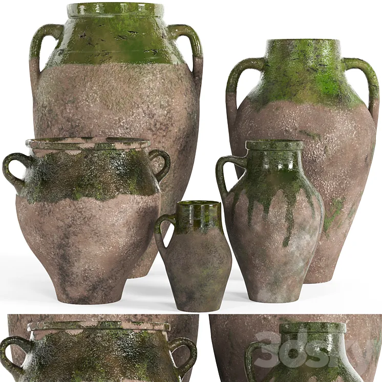 Vases set 07 3D Model Free Download