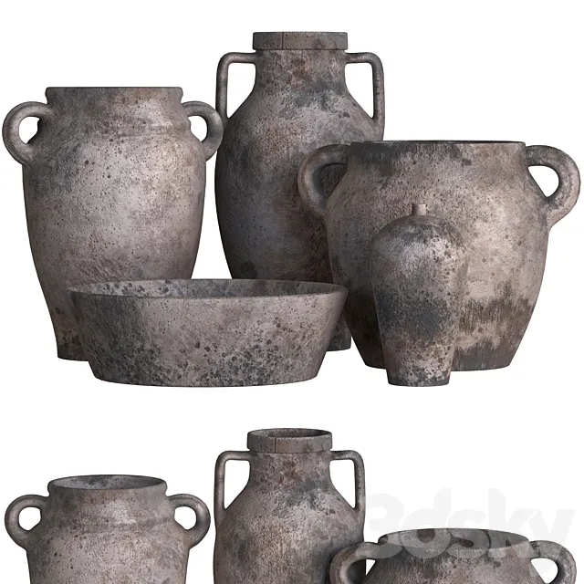 Vases set 08 3D Model