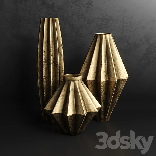 Vases set 1 3D Model