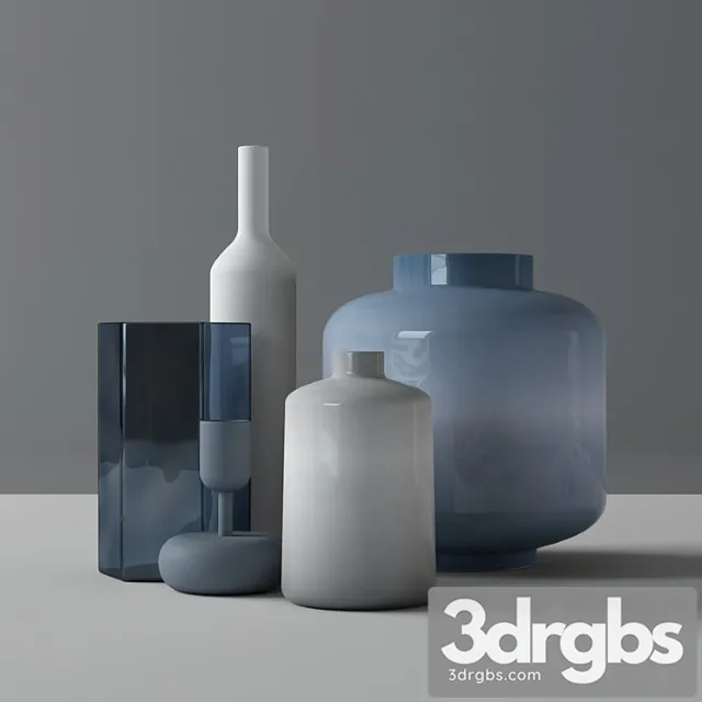 Vases Set Kodin1 3D Model Download