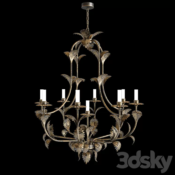 Vaughan Compiegne Leaf Chandelier 3D Model Free Download