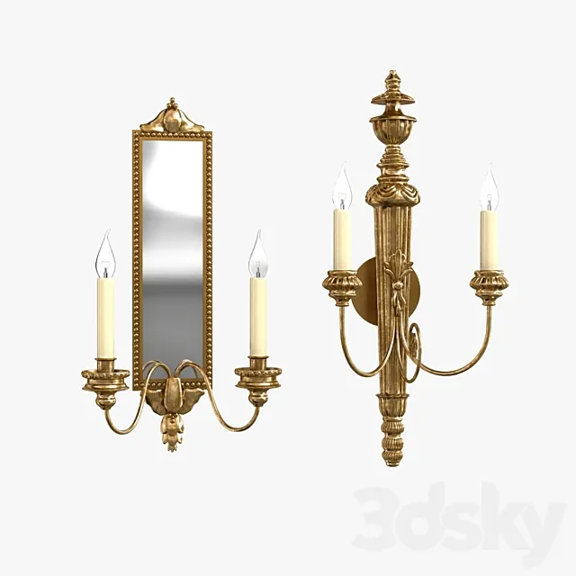 Vaughan Granville and Saltram wall light 3D Model