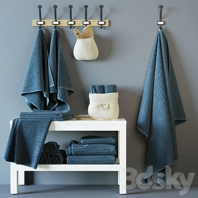Vaughn (VÅGSJÖN) Bath towels 3DModel