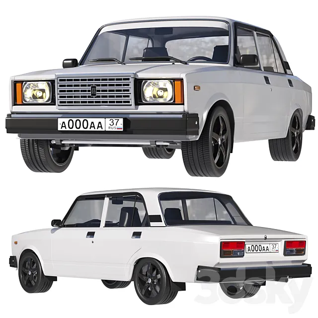 VAZ 2107 White Free Download