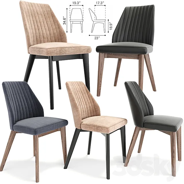 Vaz Dining Chair 02 3dmodel - 3dsky