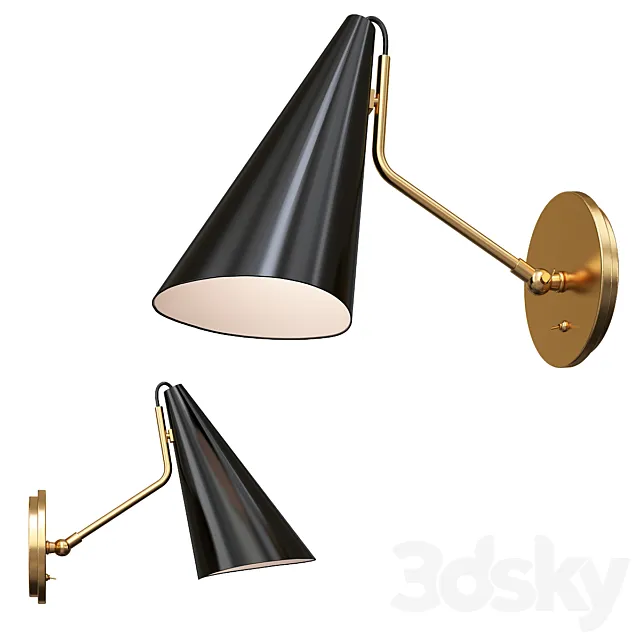 Vc Light Clemente Wall Lamp in Black 3DModel