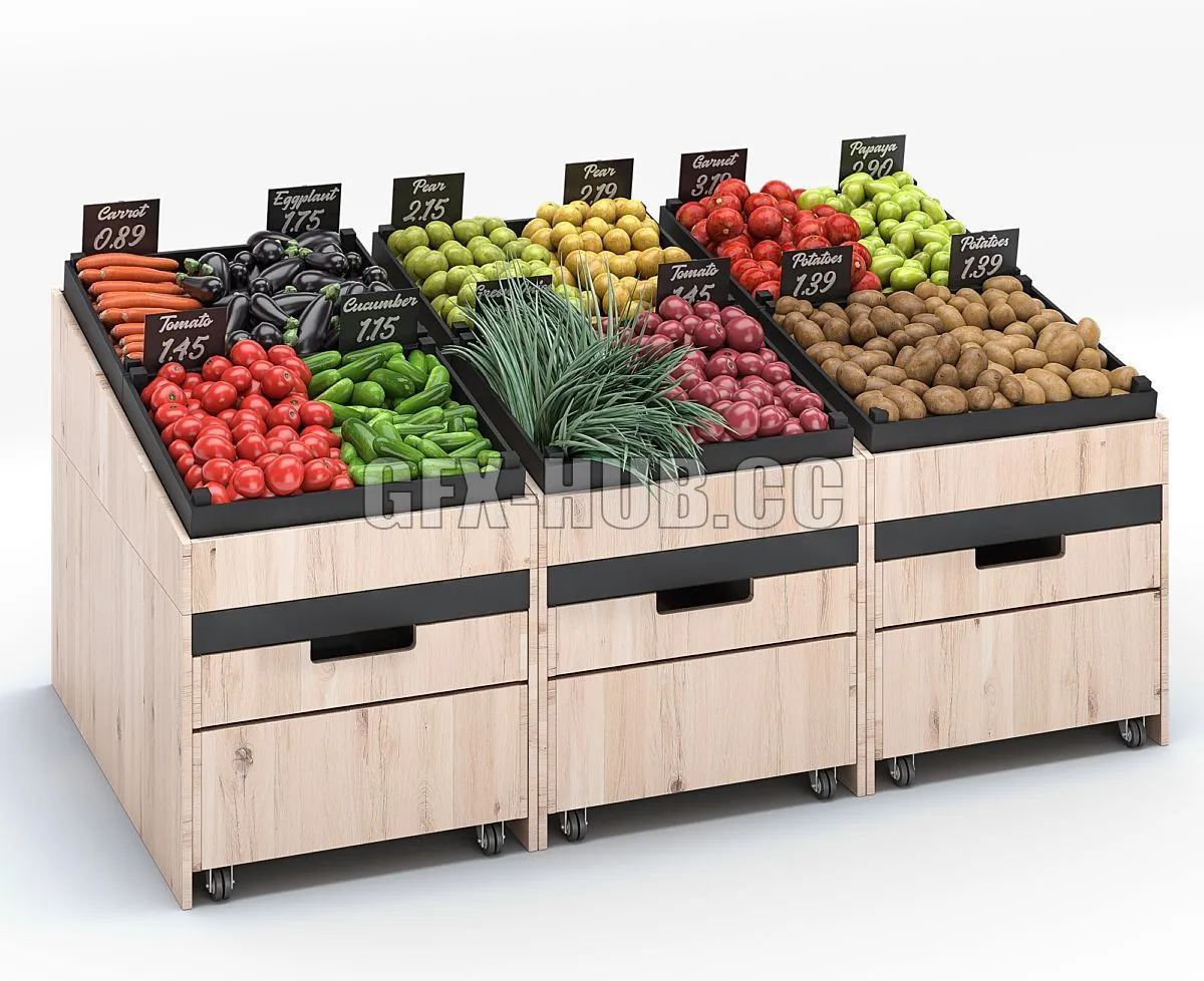 Vegetable Breakdown 3 3D Model