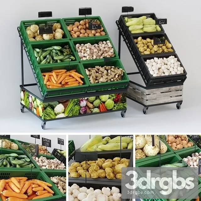 Vegetable Display 3D Model Download