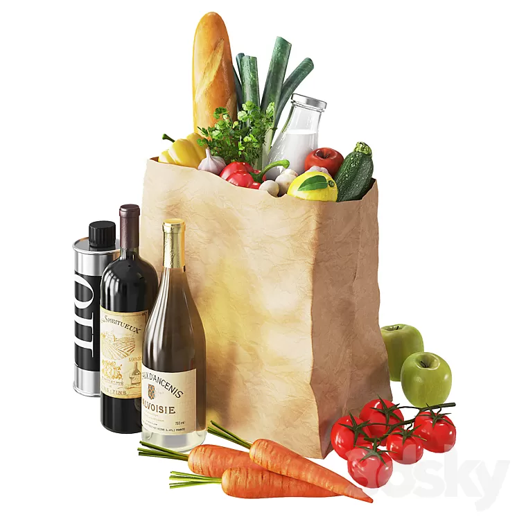 Vegetables bag 3D Model