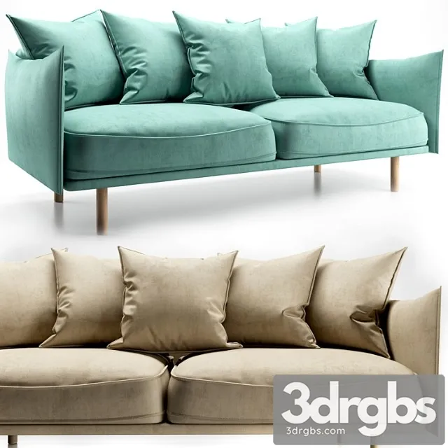 Velight sofa velvet light and barhat mint from the sofa