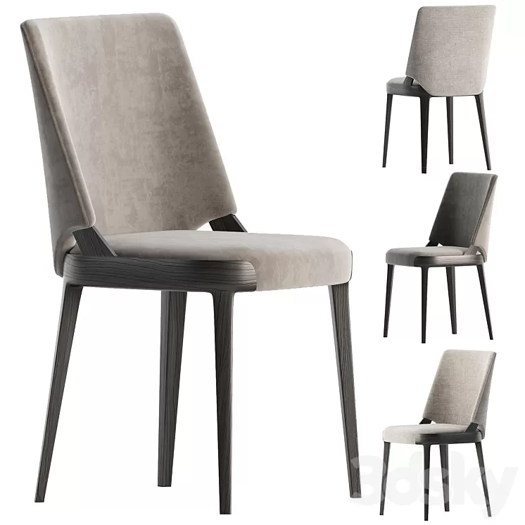 VELIS Dining CHair set 02 3D Model Free Download