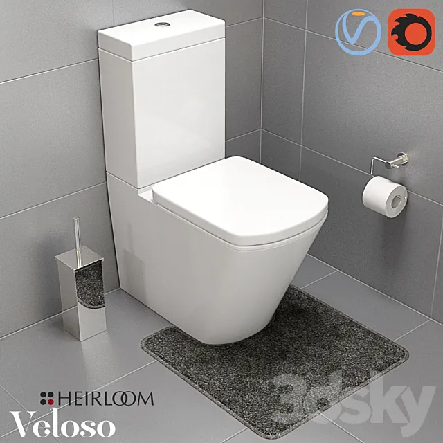 Veloso Wall Faced Toilet 3DModel