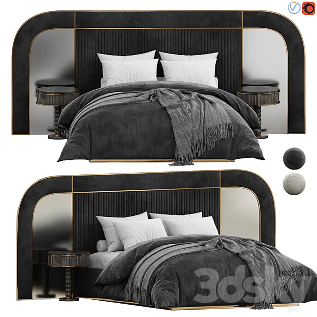 Velovis Bed by Zebrano 3D Model Velovis Bed by Zebrano 3D Model