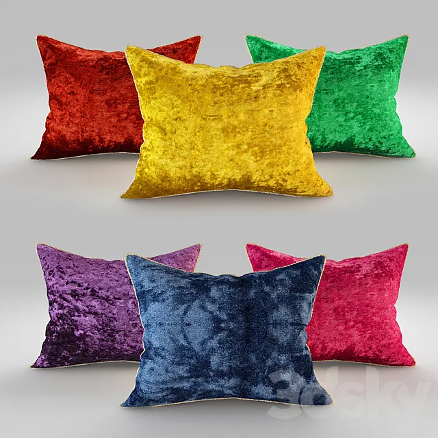 VELVET PILLOWS 3D Model VELVET PILLOWS 3D Model