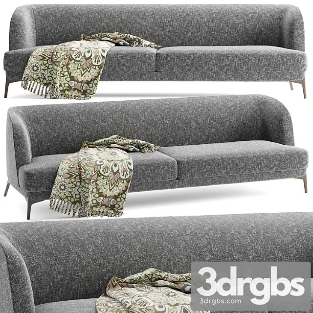 Velvet Sofa 2 1 3D Model Download