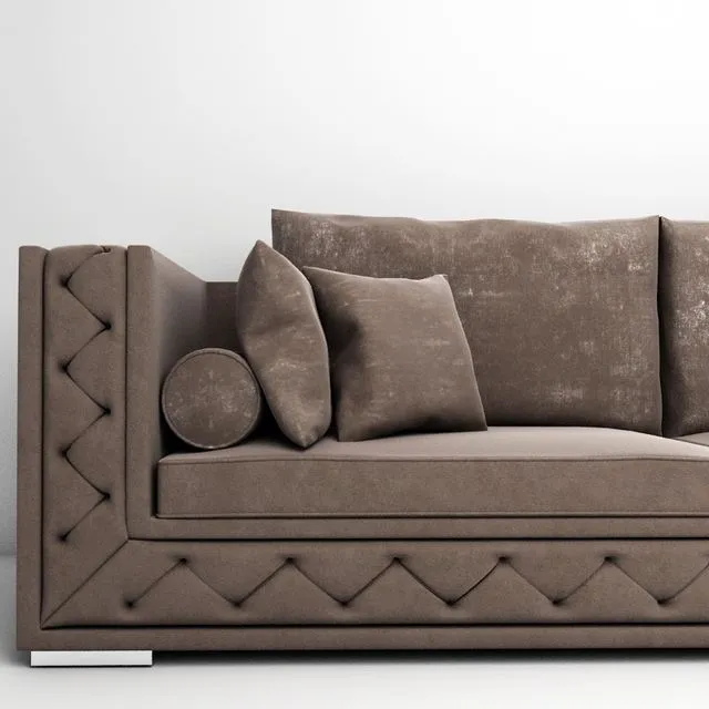 Velvet Sofa 3D Model