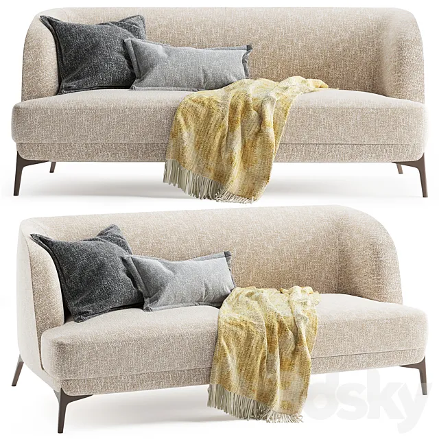 Velvet sofa 3D Model