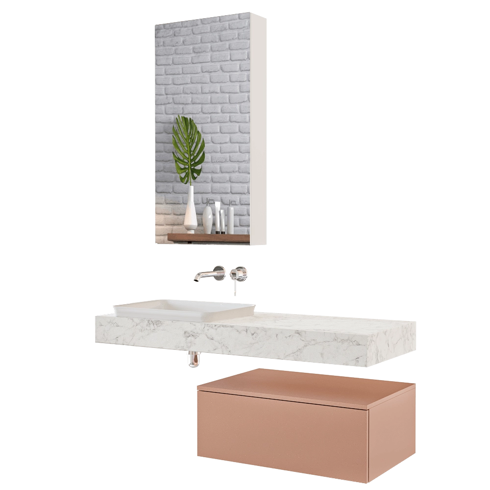 Velvex – Washbasin set Unique Unit 120 3D Model Velvex – Washbasin set Unique Unit 120 3D Model