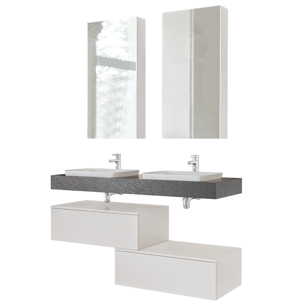 Velvex – Washbasin set Unique Unit 140 3D Model Velvex – Washbasin set Unique Unit 140 3D Model