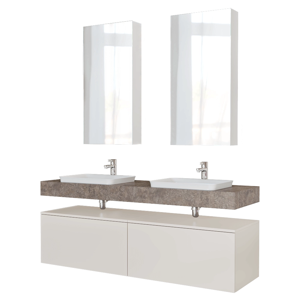 Velvex – Washbasin set Unique Unit 160 3D Model Velvex – Washbasin set Unique Unit 160 3D Model