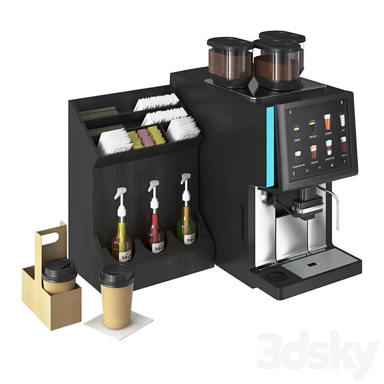 Vending Coffee Machine WMF 1500 S + 3D Model