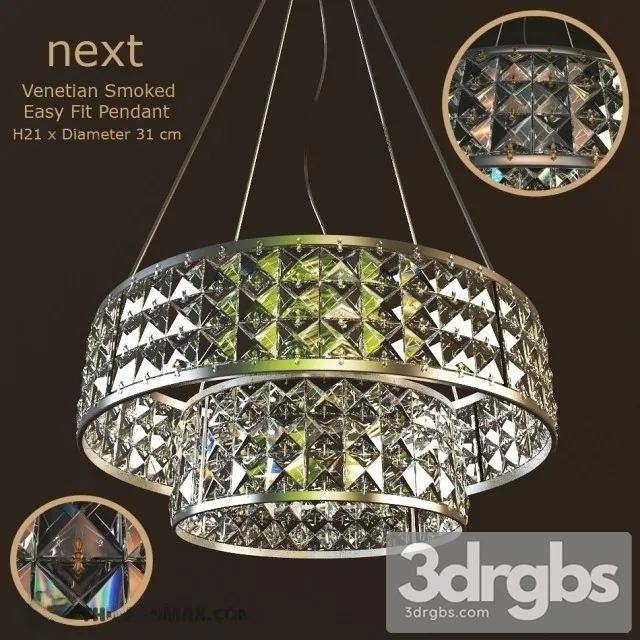 Venetian 5 Light Chandelier 3D Model Download