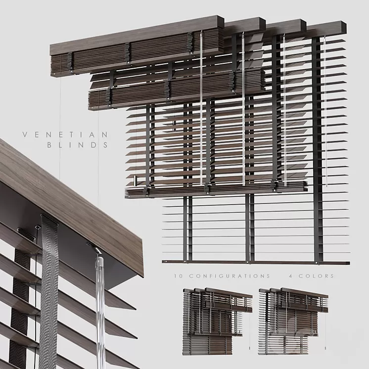 Venetian blinds 1 3D Model Venetian blinds 1 3D Model