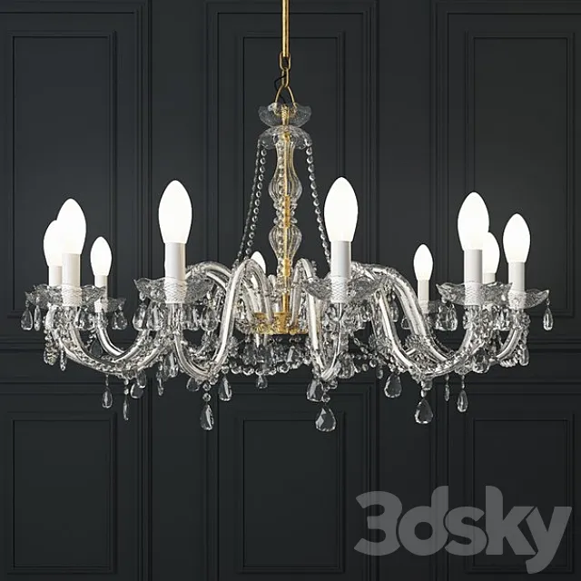 Venetian chandelier Drylight S 12 from the studio “Studio Stile Masiero” 3DModel Venetian chandelier Drylight S 12 from the studio “Studio Stile Masiero” 3DModel