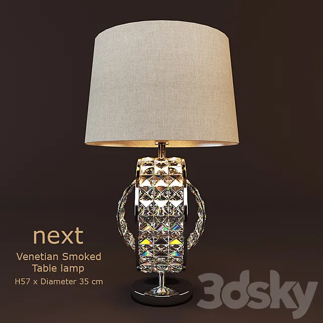 Venetian smoked table lamp 3DModel