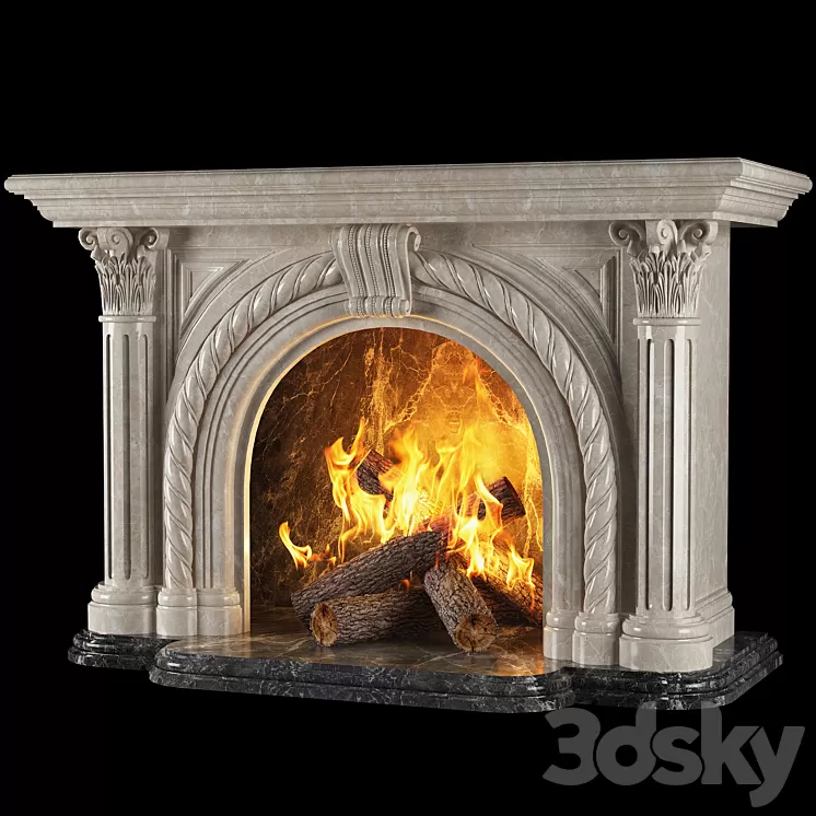 venice fireplace 3D Model