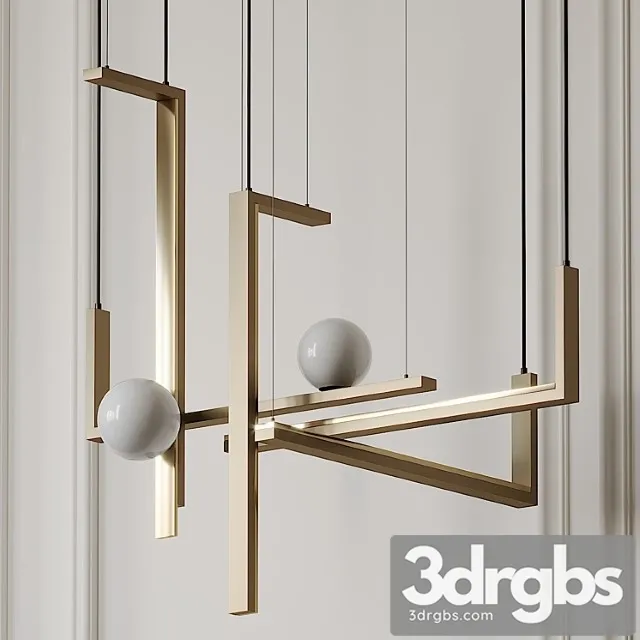 Venicem less 5 pendant light in metal and glass by massimo tonetto 3D Model Download