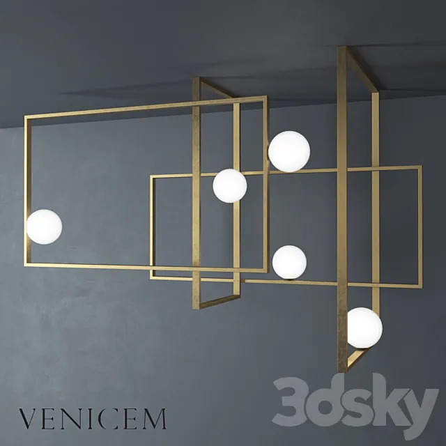 VeniceM Mondrian Glass Ceiling 3DModel VeniceM Mondrian Glass Ceiling 3DModel