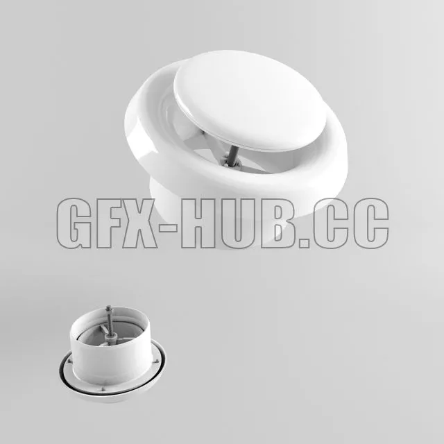 Ventilation plastic diffuser 3D Model Ventilation plastic diffuser 3D Model