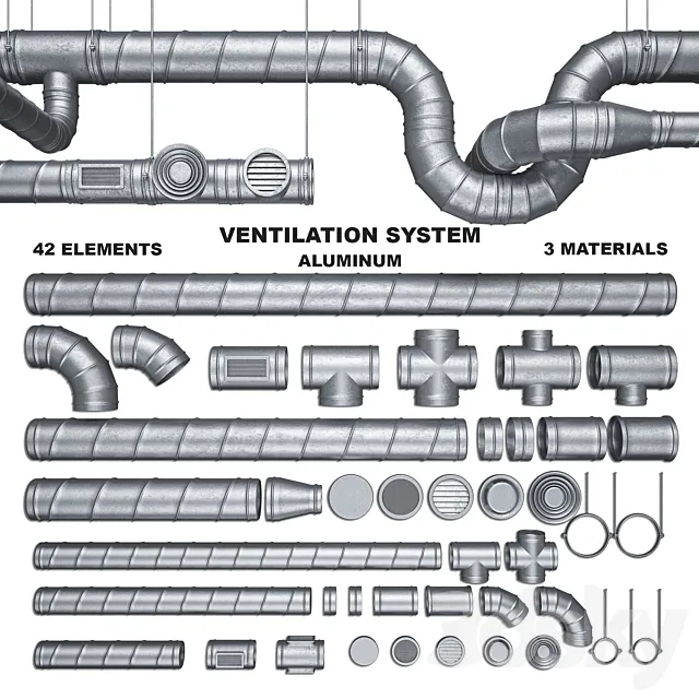 Ventilation System 3D Model Ventilation System 3D Model