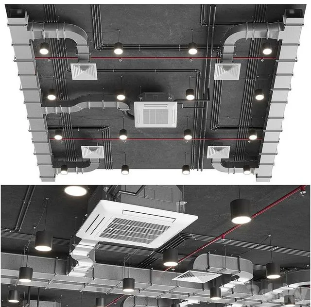 Ventilation system set 01 1 3D Model Ventilation system set 01 1 3D Model