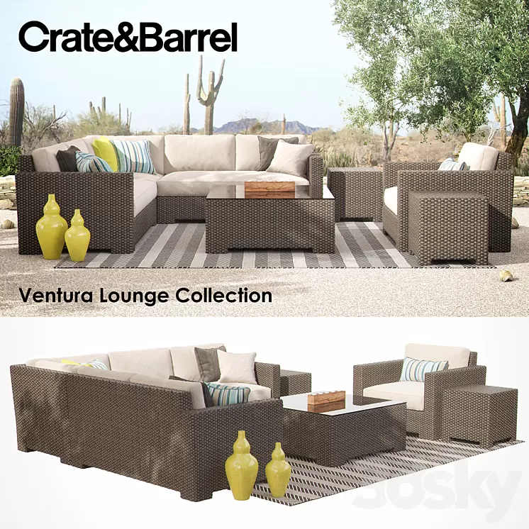 VENTURA Lounge Collection – Set I 3D Model VENTURA Lounge Collection – Set I 3D Model
