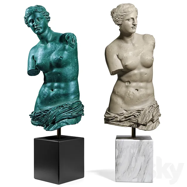 Venus de Milo bust 3D Model Venus de Milo bust 3D Model