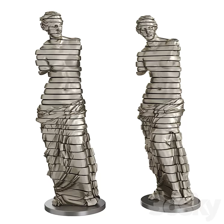 Venus de milo sliced statue 3D Model