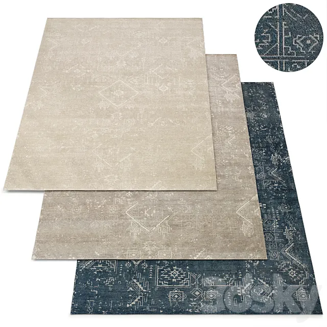 Venza Rug RH Collection 3D Model Venza Rug RH Collection 3D Model