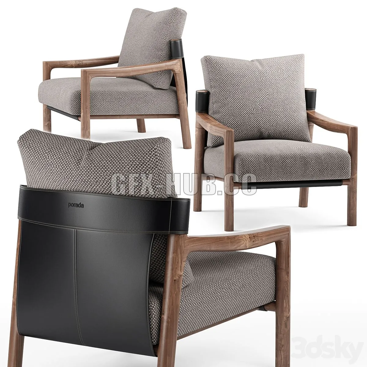 Vera armchair – Porada 3D Model