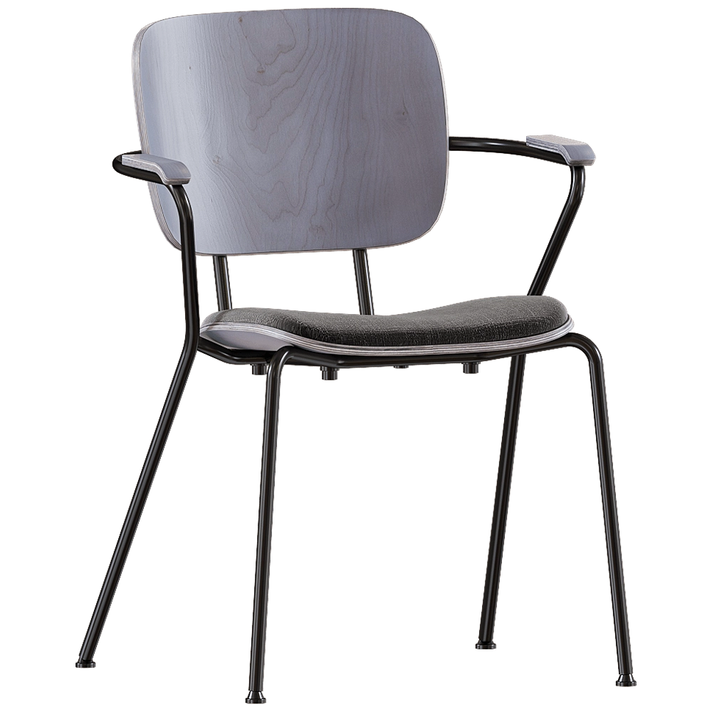Verges – Chair ABC with metallic armrests and legs 3D Model Verges – Chair ABC with metallic armrests and legs 3D Model