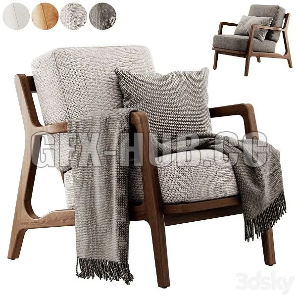 Verity Lounge Chair by Poly and Bark 3D Model Verity Lounge Chair by Poly and Bark 3D Model