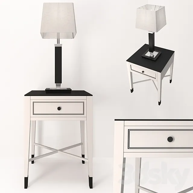 Vermont cabinet and Farol reading lamp 3DModel Vermont cabinet and Farol reading lamp 3DModel